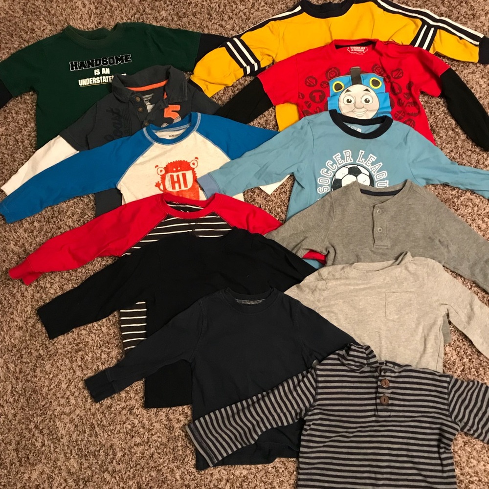 3T Boys Long Sleeved Shirts (12 shirts)